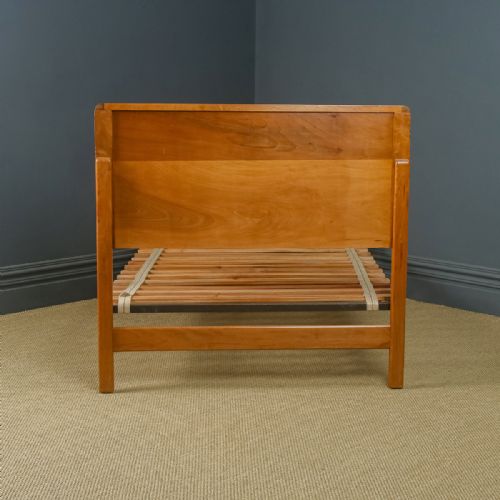 fig 3. Antique English Art Deco Burr Walnut 4ft 6” Double Size Bed by Roberts & Co. of Willenhall (Circa 1930)