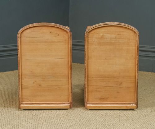 ANTIQUE ITALIAN 19TH CENTURY RENAISSANCE BEECH LIME WASHED BESIDE TABLES CABINETS NIGHTSTANDS CIRCA 1870 - ADDITIONAL PHOTO 6
