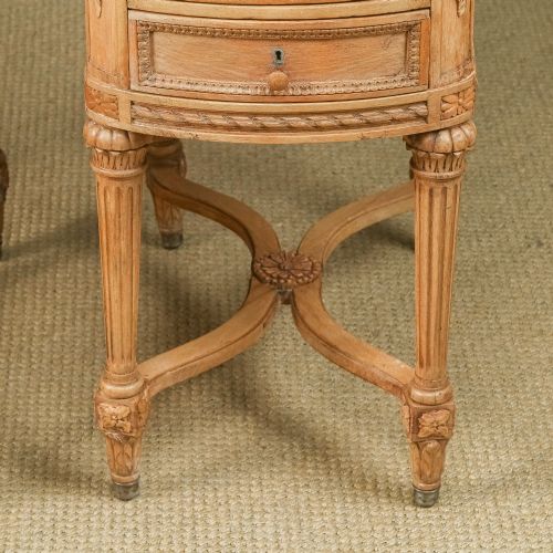 ANTIQUE ITALIAN 19TH CENTURY RENAISSANCE BEECH LIME WASHED BESIDE TABLES CABINETS NIGHTSTANDS CIRCA 1870 - ADDITIONAL PHOTO 13