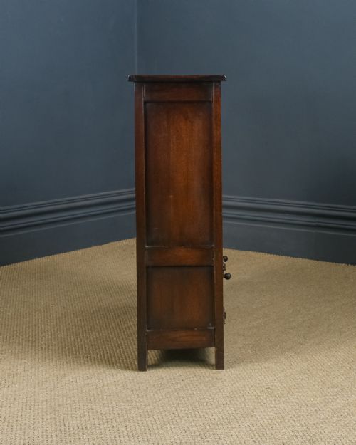 fig 5. Vintage English 17th Century Style Tudor Oak Open 3ft Bookcase Cupboard (Circa 1940)