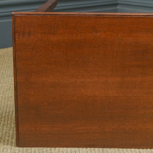 fig 4. Antique English Georgian Oak Provincial Occasional Hall Writing Lowboy Estate Side Table with Two Drawers (Circa 1800)