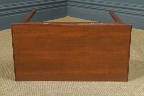 fig 6. Antique English Georgian Oak Provincial Occasional Hall Writing Lowboy Estate Side Table with Two Drawers (Circa 1800)