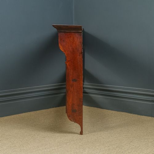 fig 3. Antique English Georgian Oak Hanging 4ft 8” Delft Kitchen Display Wall Rack (Circa 1780)
