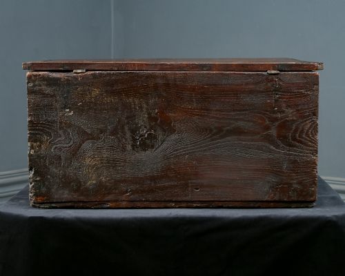 fig 3. Antique English 17th Century Solid Oak & Elm Carved Bible / Writing Box / Trunk / Small Chest (Circa 1680)