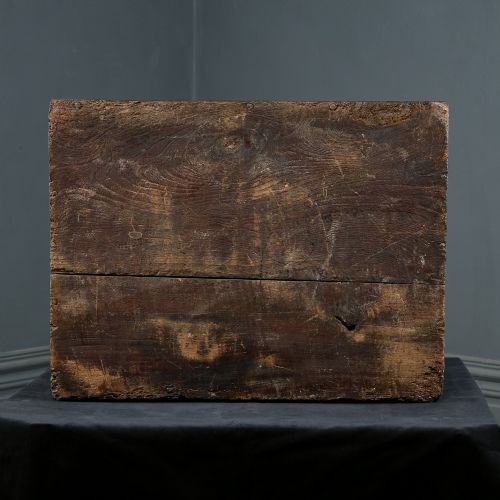 fig 5. Antique English 17th Century Solid Oak & Elm Carved Bible / Writing Box / Trunk / Small Chest (Circa 1680)