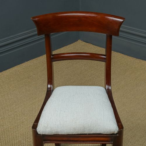 fig 3. Antique English William IV Pair of Mahogany Bar Back Dining Chairs (Circa 1835)
