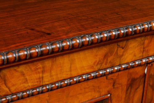 ANTIQUE ENGLISH VICTORIAN BURR WALNUT GLAZED BREAKFRONT INLAID DISPLAY BOOKCASE CIRCA 1860 - ADDITIONAL PHOTO 21