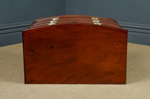 fig 3. Small Antique English Georgian Regency Bow Front Chest of Drawers (Circa 1810)