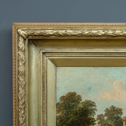 fig 3. Antique Welsh Victorian Rural Farmstead Landscape Oil Painting Picture by Thomas Henry Thomas (Circa 1870)