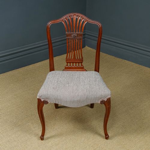 fig 2. Antique English Single / One Georgian Hepplewhite Mahogany Dining / Office / Desk / Occasional Chair (Circa 1790)