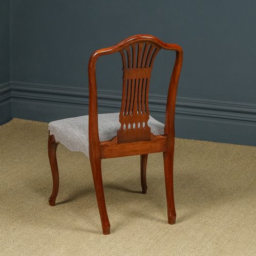 fig 5. Antique English Single / One Georgian Hepplewhite Mahogany Dining / Office / Desk / Occasional Chair (Circa 1790)