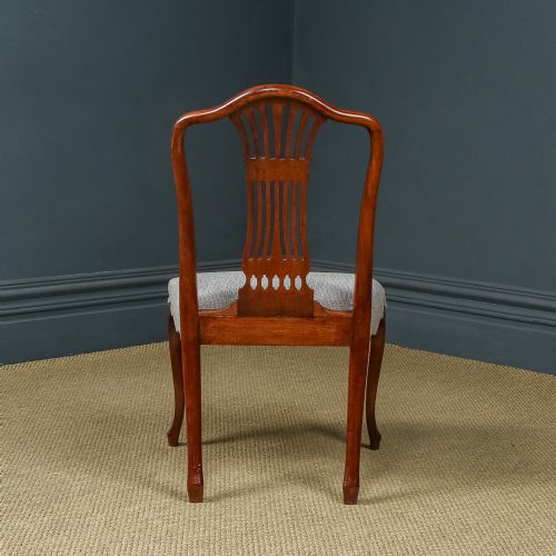 fig 6. Antique English Single / One Georgian Hepplewhite Mahogany Dining / Office / Desk / Occasional Chair (Circa 1790)