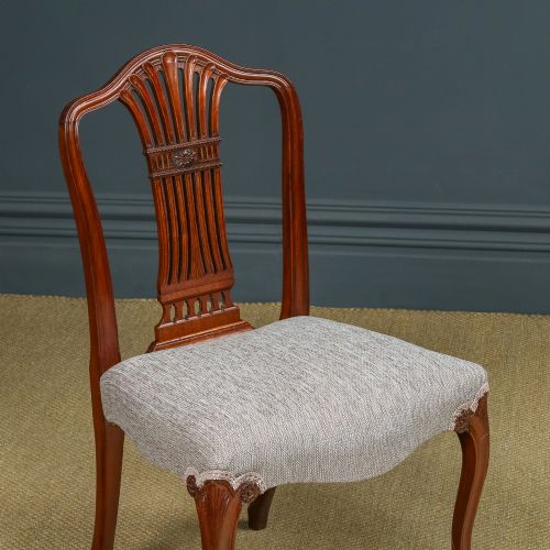 fig 7. Antique English Single / One Georgian Hepplewhite Mahogany Dining / Office / Desk / Occasional Chair (Circa 1790)