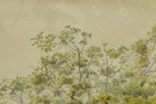 fig 3. Large Antique English Victorian River Landscape Watercolour Painting Picture by Matthew Jarvis (Circa 1870)