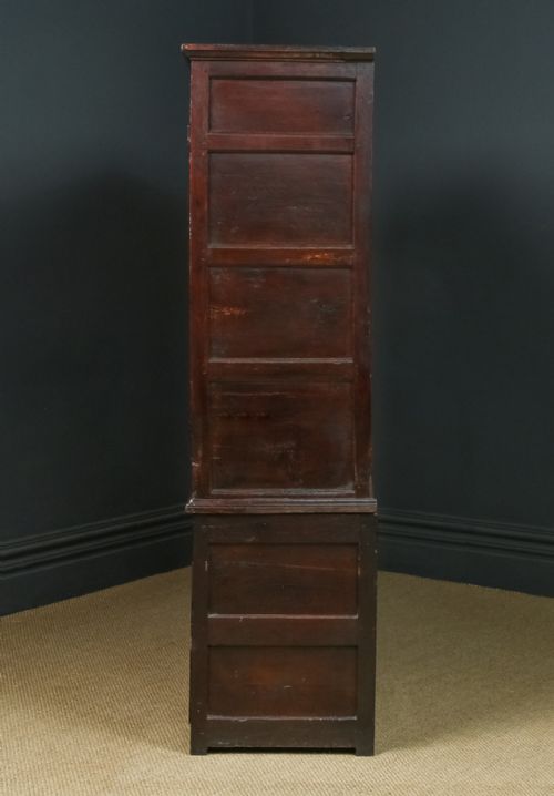 fig 4. Antique English 18th Century Georgian Oak Housekeepers Cupboard (Circa 1750)