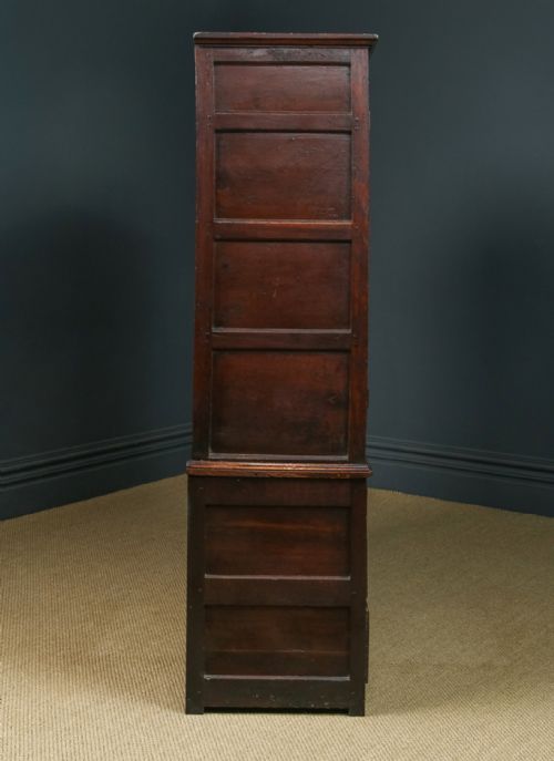 fig 5. Antique English 18th Century Georgian Oak Housekeepers Cupboard (Circa 1750)