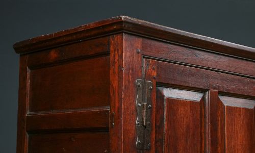 fig 6. Antique English 18th Century Georgian Oak Housekeepers Cupboard (Circa 1750)