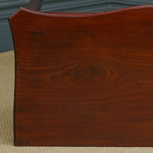 fig 5. Antique English Georgian Mahogany Serpentine Side / Occasional / Hall Table with Drawer (Circa 1800)