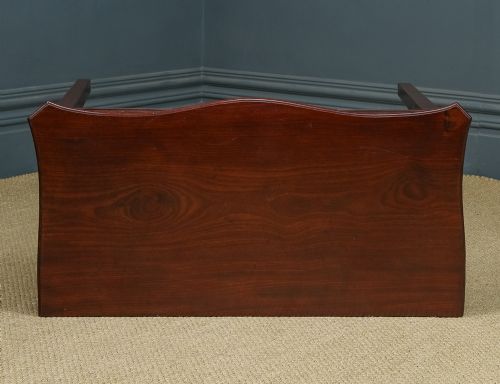 fig 6. Antique English Georgian Mahogany Serpentine Side / Occasional / Hall Table with Drawer (Circa 1800)