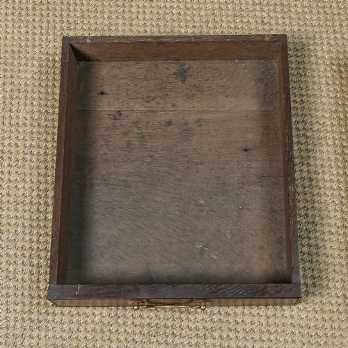 fig 2. Antique English Georgian Oak Provincial Occasional Estate Side / Hall Table with Two Drawers (Circa 1810)