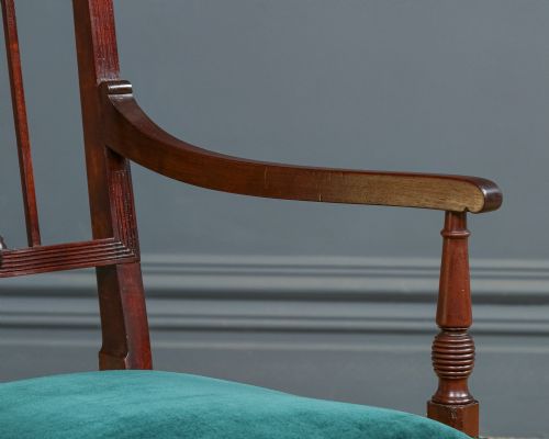 ANTIQUE ENGLISH EDWARDIAN REGENCY STYLE MAHOGANY OCCASIONAL DINING OFFICE DESK ARMCHAIR CARVER CHAIR CIRCA 1910 - ADDITIONAL PHOTO 5