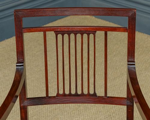 ANTIQUE ENGLISH EDWARDIAN REGENCY STYLE MAHOGANY OCCASIONAL DINING OFFICE DESK ARMCHAIR CARVER CHAIR CIRCA 1910 - ADDITIONAL PHOTO 9