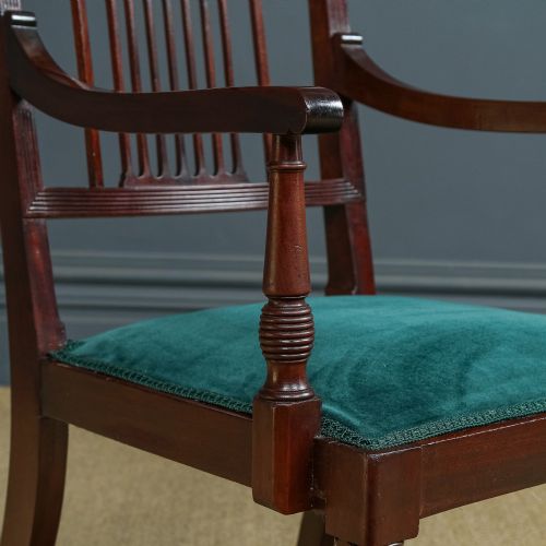 ANTIQUE ENGLISH EDWARDIAN REGENCY STYLE MAHOGANY OCCASIONAL DINING OFFICE DESK ARMCHAIR CARVER CHAIR CIRCA 1910 - ADDITIONAL PHOTO 16