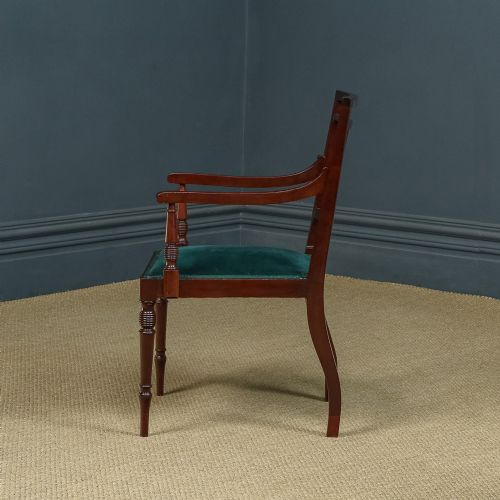 ANTIQUE ENGLISH EDWARDIAN REGENCY STYLE MAHOGANY OCCASIONAL DINING OFFICE DESK ARMCHAIR CARVER CHAIR CIRCA 1910 - ADDITIONAL PHOTO 26
