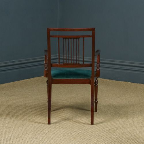 ANTIQUE ENGLISH EDWARDIAN REGENCY STYLE MAHOGANY OCCASIONAL DINING OFFICE DESK ARMCHAIR CARVER CHAIR CIRCA 1910 - ADDITIONAL PHOTO 27