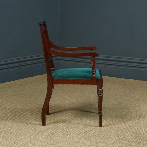 ANTIQUE ENGLISH EDWARDIAN REGENCY STYLE MAHOGANY OCCASIONAL DINING OFFICE DESK ARMCHAIR CARVER CHAIR CIRCA 1910 - ADDITIONAL PHOTO 28