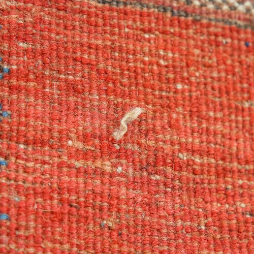 ANTIQUE VICTORIAN 6FT BY 5FT PERSIAN ISLAMIC TRIBAL WOOL RED BLUE FLOOR RUG CIRCA 1900 - ADDITIONAL PHOTO 15