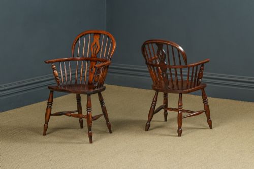 ANTIQUE SET OF 12 TWELVE VICTORIAN ASH ELM WINDSOR STICK HOOP BACK KITCHEN DINING CHAIRS CIRCA 1870 1930 - ADDITIONAL PHOTO 5