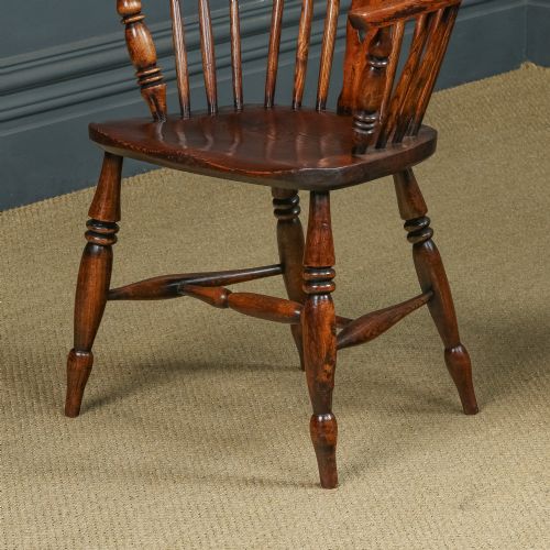 ANTIQUE SET OF 12 TWELVE VICTORIAN ASH ELM WINDSOR STICK HOOP BACK KITCHEN DINING CHAIRS CIRCA 1870 1930 - ADDITIONAL PHOTO 8