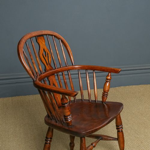 ANTIQUE SET OF 12 TWELVE VICTORIAN ASH ELM WINDSOR STICK HOOP BACK KITCHEN DINING CHAIRS CIRCA 1870 1930 - ADDITIONAL PHOTO 16