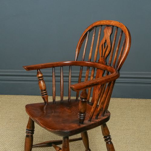 ANTIQUE SET OF 12 TWELVE VICTORIAN ASH ELM WINDSOR STICK HOOP BACK KITCHEN DINING CHAIRS CIRCA 1870 1930 - ADDITIONAL PHOTO 17