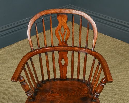 ANTIQUE SET OF 12 TWELVE VICTORIAN ASH ELM WINDSOR STICK HOOP BACK KITCHEN DINING CHAIRS CIRCA 1870 1930 - ADDITIONAL PHOTO 18
