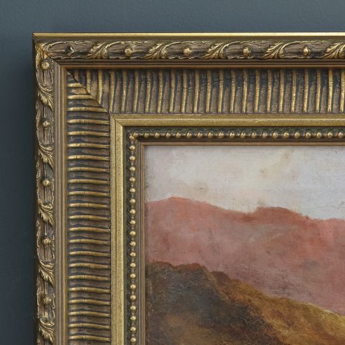 fig 6. Antique Scottish Victorian Highland Loch & Castle Landscape Oil Painting Picture by F.E. Jamieson (Circa 1900)