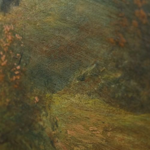 fig 7. Antique English Edwardian Rural Landscape Oil Painting Picture (Circa 1910)