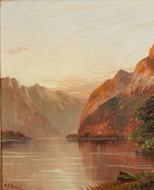 fig 4. Antique Scottish Victorian Highland Loch & Bothy Landscape Oil Painting Picture by F. E. Jamieson (Circa 1900)