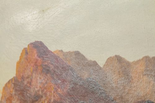fig 6. Antique Scottish Victorian Highland Loch & Bothy Landscape Oil Painting Picture by F. E. Jamieson (Circa 1900)