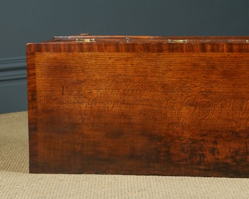fig 6. Antique English Shropshire Georgian Oak & Mahogany Three Drawer Low Dresser Base Sideboard (Circa 1790)
