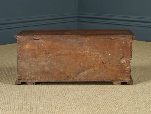 fig 4. Antique English Georgian Elm Flat-Top Blanket Chest (Circa 1820)