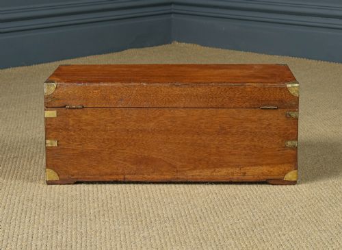 fig 4. Small Antique Asian Chinese Victorian Camphor Wood Campaign Chest (Circa 1870)