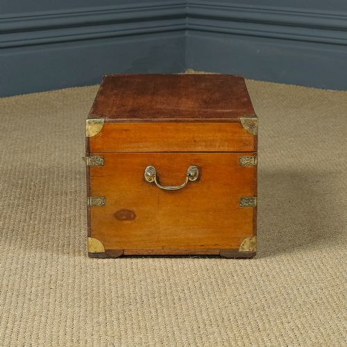 fig 5. Small Antique Asian Chinese Victorian Camphor Wood Campaign Chest (Circa 1870)