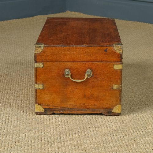 fig 6. Small Antique Asian Chinese Victorian Camphor Wood Campaign Chest (Circa 1870)
