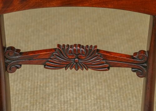 fig 6. Antique English William IV Single One Mahogany Bar Back Dining Chair / Occasional / Office / Desk (Circa 1830)