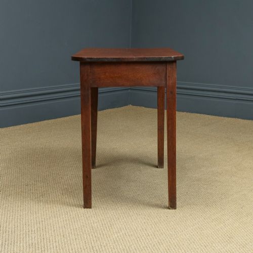 fig 2. Antique English Georgian Oak & Elm Country Side / Occasional / Hall / Console Table (Circa 1780)