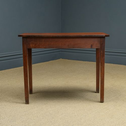 fig 3. Antique English Georgian Oak & Elm Country Side / Occasional / Hall / Console Table (Circa 1780)