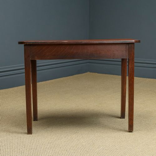 fig 4. Antique English Georgian Oak & Elm Country Side / Occasional / Hall / Console Table (Circa 1780)