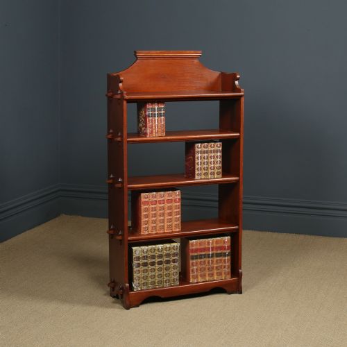 Antique English Arts & Crafts Oak Open Five Shelf Bookcase / Bookshelves (Circa 1930)
